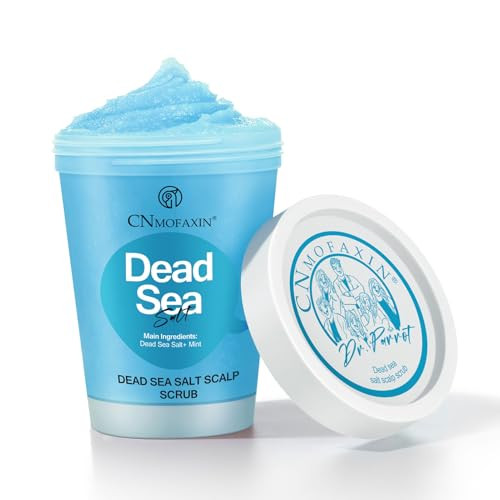 Cnmofaxin Dead Sea Salt Scalp Scrub Clarifying Scrub With Herbal Essences Scalp Exfoliator For Oily Scalp Dandruff & Build-Up Remover Itchy Scalp Relief Hair Treatment Nourishing Detox Hair Care