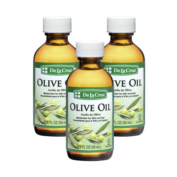 De La Cruz Pure Olive Oil - Natural Expeller Pressed Olive Oil For Hair And Skin - Lightweight Body Oil For Dry Skin 8 Fl Oz