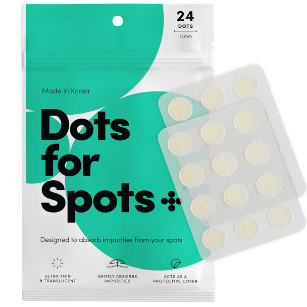 Dots For Spots Pimple Patches For Face - Fast Acting Translucent Hydrocolloid Zit Patches That Unclog Pores - Korean Skincare - Vegan Cruelty Free - (120 Count)