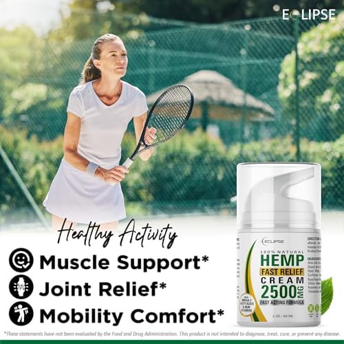 Eclipse Hemp Hemp Cream By Eclipse - Non-Greasy Targeted Long-Lasting Relief - Natural Hemp Extract Cream - Made In Usa - 2 Pack