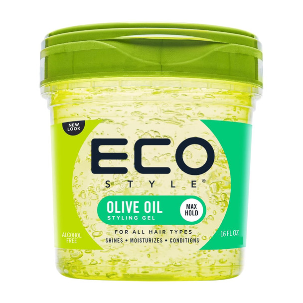 Eco Style Gel Olive Oil Styling - Adds Shine And Tames Split Ends - Delivers Moisture To Scalp - Nourishes And Repairs - Provides Weightless And Superior Hold - Ideal For All Hair - 8 Oz