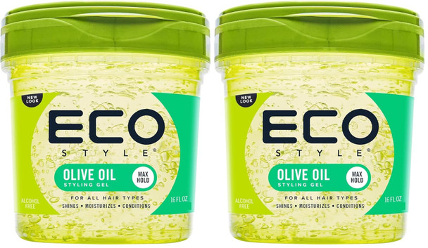 Eco Style Gel Olive Oil Styling - Adds Shine And Tames Split Ends - Delivers Moisture To Scalp - Nourishes And Repairs - Provides Weightless And Superior Hold - Ideal For All Hair - 8 Oz