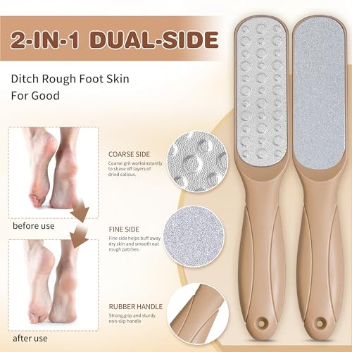 Eirnay Coconut & Vanilla Foot Soak Set - Salts Foot File Scrub & Urea Cream Pedicure Supplies For Dry Cracked Feet - Foot Spa Pedicure Kit For Women Men