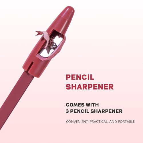Espoce Lip Liner Set 12Pcs Matte Lip Liners With Sharpener Premium Smooth And High Pigmented Creamy Lip Makeup Pencil