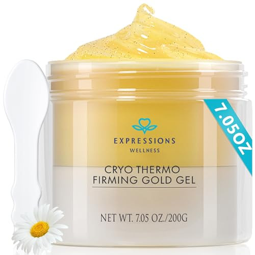Expressions Wellness Skin Tightening Cellulite Cream For Body: Golden Sweat Hot Cream For Loose Skin | B Flat Gel For Belly Thigh Butt & Arm Firming Toning Moisturizing Sculpting & Smoothing | 200G
