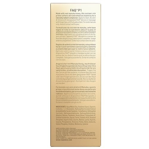 Faq P1 Manuka Honey Conductive Primer 1 Fl. Oz. - Nourishing - Amino Acids - Antioxidant & Moisturizing - Skin Care Products - For All Skin Types