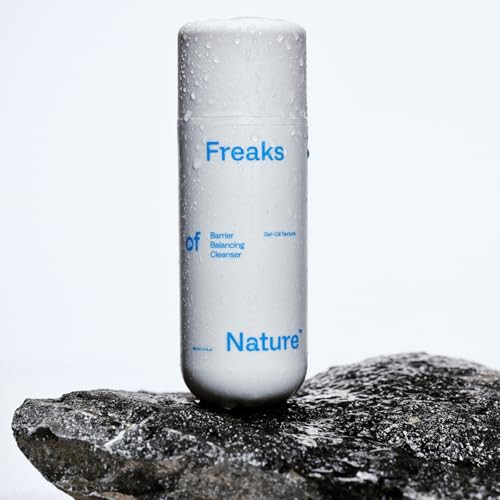 Freaks Of Nature Barrier Balancing Cleanser | Foaming Gel-To-Oil Facewash | Dermatologist Test Vegan Formula 3.4 Fl Oz