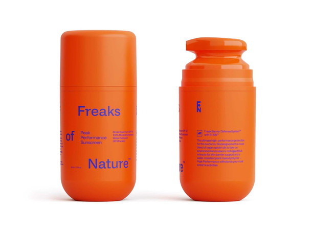 Freaks Of Nature Peak Performance Spf 50 | 100% Mineral Sunscreen | Lightweight Fast-Absorbing 80-Min Water-Resistant | Plant-Based Eco-Friendly Reef-Safe Cruelty-Free | All Skin Types| 1.7 Oz