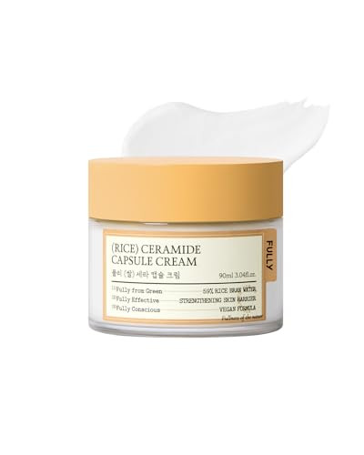 Fully Rice Ceramide Moisturizing Cream Deep Hydration Korean Facial Cream With Rice Bran Extract & Ceramide Strengthens Barrier Glowing Skin Fragrance-Free Vegan& Dermatologist Tested 3.04 Fl.Oz