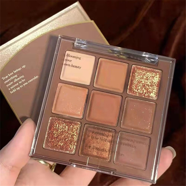 Go Ho 10 Colors Eyeshadow PaletteMatte&Glitter&Shimmer Eyeshadow MakeupPink Powder Light Pink Eye Shadow ShadesNaturing-LookingWaterproof Eye Shadow Palette Makeup03