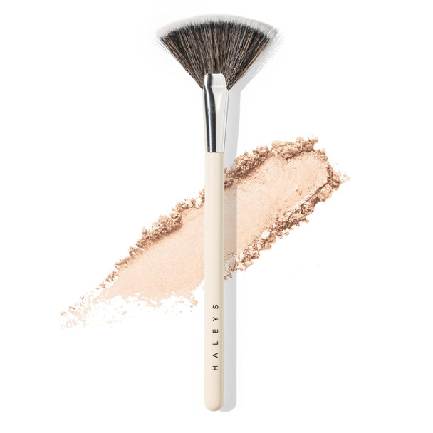 Haleys Beauty 5-Piece Makeup Brush Set For Streak Free Application Of Liquid Cream Or Powder Set Includes Kabuki Powder Contour Crease & Lid Make Up Bag Essentials Vegan For Women
