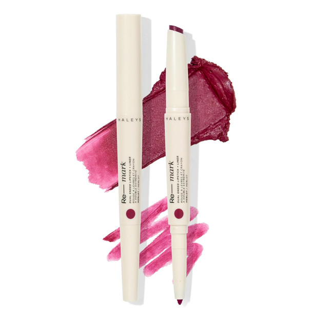 Haleys Re-Mark Dual Ended 2-In-1 Lipstick & Liner (Cupid) Nude Pink Lip Combo Sets Creamy Matte Moisturizing Lipstick For Women Precision Lip Liner Expertly Paired Lip Liner And Lip Stick Combo