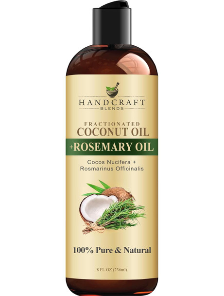 Handcraft Blends Fractionated Coconut Oil - 16 Fl Oz - 100% Pure And Natural - Premium Grade Carrier Oil For Skin Hair And Body - Massage - Hair Tonic