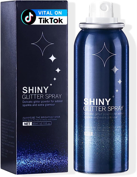 Hanywil Body Glitter Glitter Spray For Hair And Body Spray Hairspray Clothes Long-Lasting Shimmer Suitable Stage Festival Rave Makeup Prom 2 X 2.11 Fl Oz