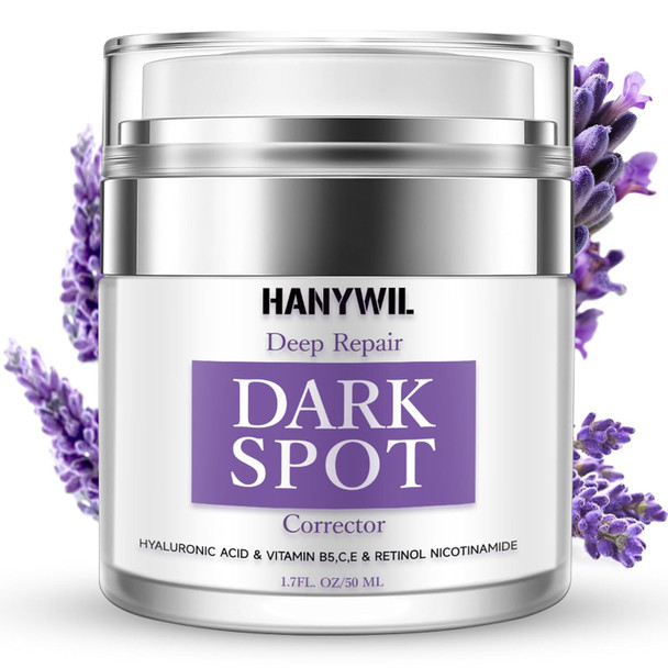 Hanywil Dark Spot Remover For Face & Body Remedy For Dark Spots With Natural Ingredients Dark Spot Corrector Cream And Serum For Skin Care Treats Freckles Melasma Sun Spots Women & Men1.7 Fl Oz