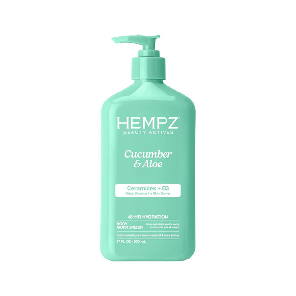 Hempz Body Lotion - Cucumber & Aloe Herbal Limited Edition Daily Moisturizing Cream Shea Butter Aloe Cucumber Extract Body Moisturizer - Skin Care Products Hemp Seed Oil - 17 Fl Oz