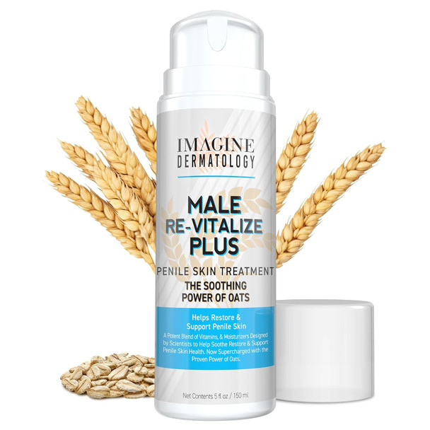 Imagine Dermatology Male Re-Vitalize Original Penile Health Cream For Men - Relieve Restore And Support Skin - Moisturizer Penile Lotion - Large Value Size (5Fl Oz/150Ml)