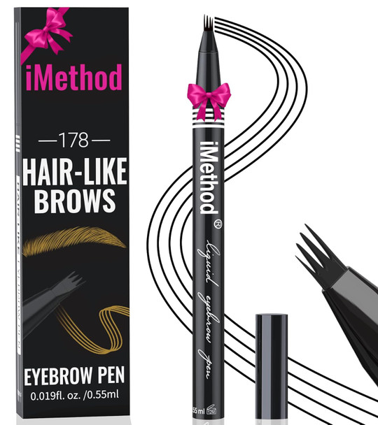 Imethod Eyebrow Pen - Microblading Eyebrow Pen Eyebrow Pencil With A Micro 4-Fork Tip For Natural Hair-Like Brows Long-Lasting Eye Brow Pencils For Women Waterproof Light Brown