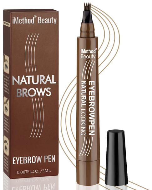 Imethod Eyebrow Pen - Upgrade Eyebrow Tattoopen Eyebrow Makeup Long Lasting Waterproof And Smudge-Proof Dark Brown