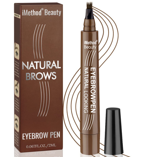 Imethod Eyebrow Pen - Upgrade Eyebrow Tattoopen Eyebrow Makeup Long Lasting Waterproof And Smudge-Proof Dark Brown