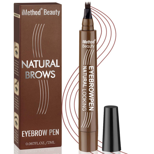 Imethod Eyebrow Pen - Upgrade Eyebrow Tattoopen Eyebrow Makeup Long Lasting Waterproof And Smudge-Proof Dark Brown