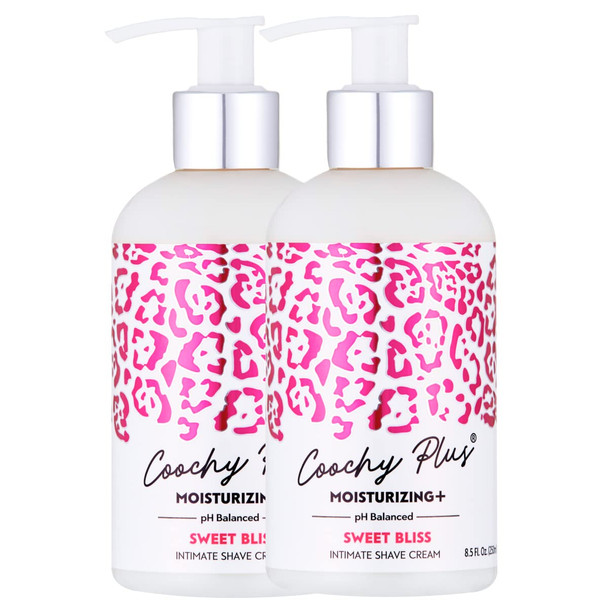 Intimd Coochy Plus Intimate Shaving Cream Sweet Bliss For Pubic Bikini Line Armpit - Rash-Free With Patent-Pending Moisturizing+ Formula Prevents Razor Burns & Bumps In-Grown Hairs 8.5Oz (1-Pack)