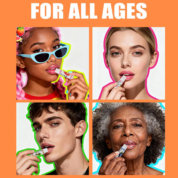 Jolilab Lip Balm Flavored Moisturizing Lip Balm Variety Pack 12 Flavors: Honey Pineapple Mint Orange Coconut & More Long-Lasting Hydration 0.17 Oz/Stick 12-Pack
