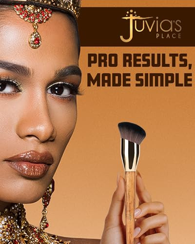 Juvia'S Place Bronzed J302 Cream Foundation Brush - Dense Soft Bristles For Smooth Blending Airbrushed Finish - Ergonomic Handle For Precision Contour - Foundation Cream Liquid & Mousse Formulas
