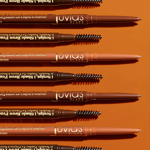Juvia'S Place Isculpt Ishade Chocolate - Eyebrow Pencil Liner With Spoolie Brush Eyebrow Makeup Brow Definer Waterproof Filler Brow Liner Pencil