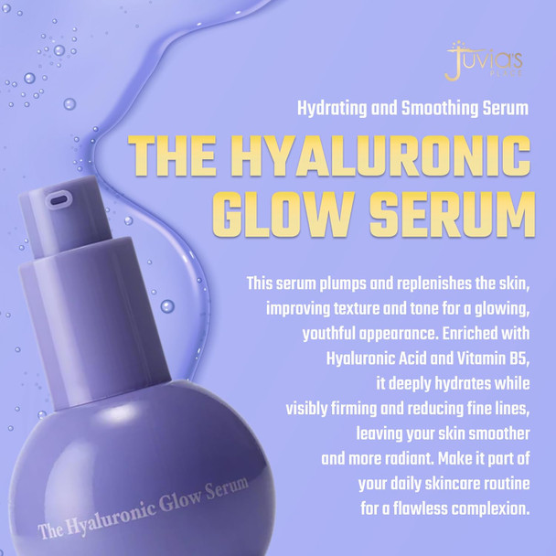 Juvia'S Place The Hyaluronic Glow Serum 1 Fl Oz Hydrate Smooth Plump Glow Vitamin B5 Firm Retain Moisturize Reduce Fine Lines And Wrinkles
