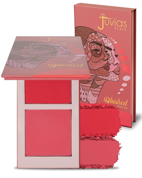 Juvia'S Place Blushed Duo Blush Volume3 - Two Tone Pigmented Buildable Pressed Mineral Powder - Rosy Natural Cheeks Matte Fresh Finish For All Skin Color