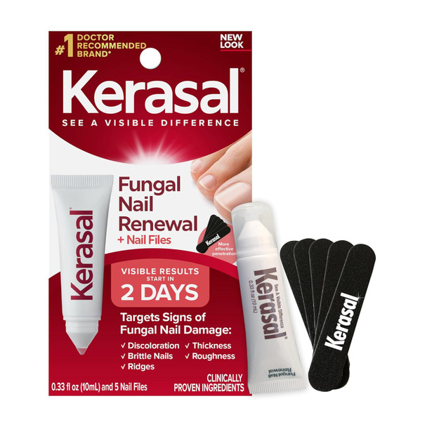 Kerasal Nighttime Renewal Fungal Nail Patches - 14 Patch - Overnight Repair For Nail Fungus Damage 8-Hour Treatment Restores Healthy Appearance (Packaging May Vary)