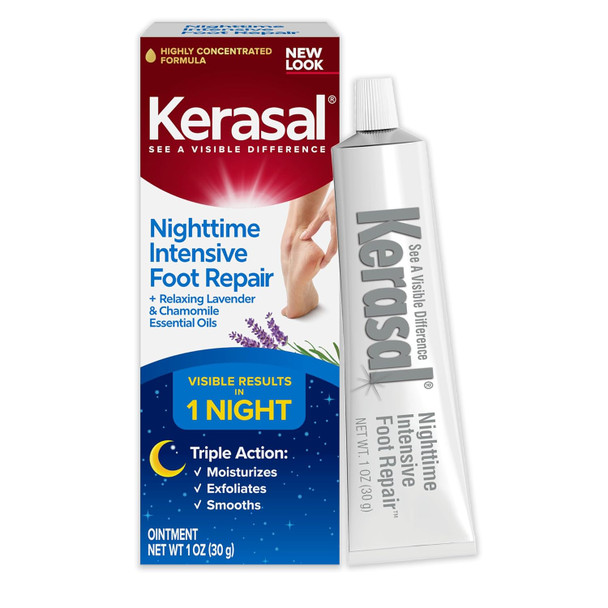 Kerasal Intensive Foot Repair Skin Healing Ointment For Cracked Heels And Dry Feet 1 Oz