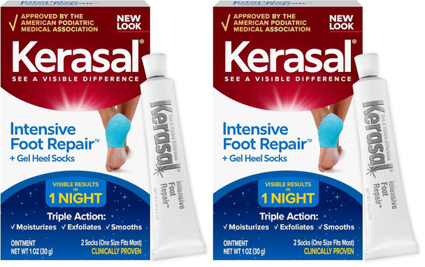 Kerasal Intensive Foot Repair Skin Healing Ointment For Cracked Heels And Dry Feet 1 Oz