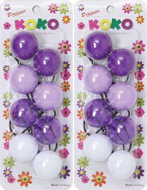 Koko Priemum 8 Pcs Big Bubble Ball Hair Ties. Elastics Ties 32Mm Ball Bubble Ponytail Holders. Colorful Elastic Accessories For Baby Kids Children Girls Women All Ages (Multicolor)