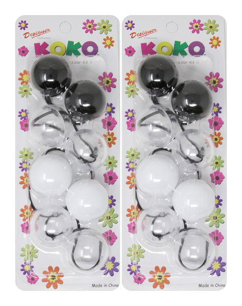 Koko Priemum 8 Pcs Big Bubble Ball Hair Ties. Elastics Ties 32Mm Ball Bubble Ponytail Holders. Colorful Elastic Accessories For Baby Kids Children Girls Women All Ages (Multicolor)