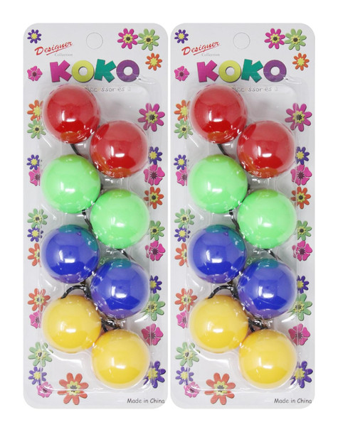 Koko Priemum 8 Pcs Big Bubble Ball Hair Ties. Elastics Ties 32Mm Ball Bubble Ponytail Holders. Colorful Elastic Accessories For Baby Kids Children Girls Women All Ages (Multicolor)