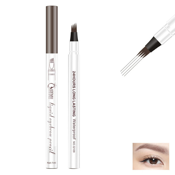 Kunshnbei 3 Pcs Eyebrow Pencil 3 Styles Color For 4 Tip Microblade Eyebrow Pen 3D Waterproof Brow Pencil With Micro-Fork Long-Lasting Natural 4 Tip Brow Pen (Brown Chestunt Gray)
