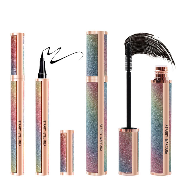 Kunshnbei 4 Pack Vibely Mascara 5X Longer Washable 2 In 1 4D Silk Fiber Lash Mascara Natural Lengthening And Thickening No Clumping Long-Lasting