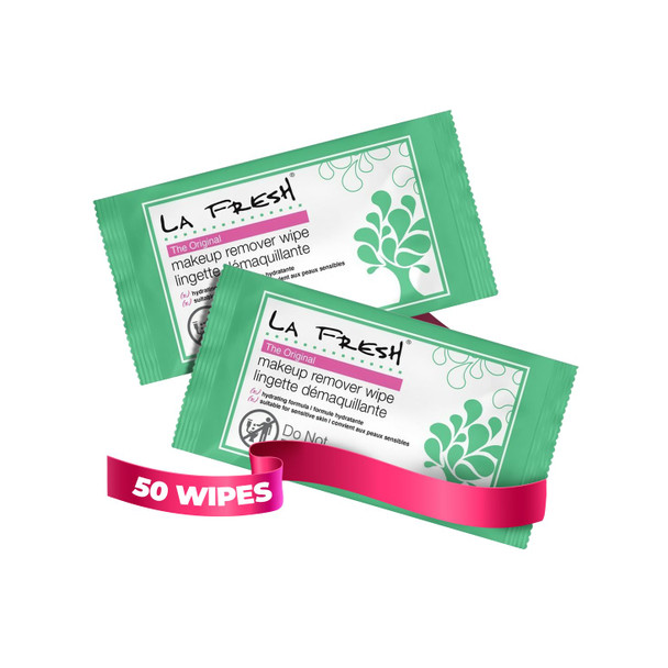 La Fresh Makeup Remover Wipes With Vitamin E - Make Up Remover For Face Eyes Lips - Face Travel Essentials - Case Of 50Ct Makeup Wipes