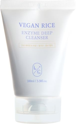 Licorne Vegan Rice Enzyme Purifying Cleanser - Gentle Daily Face Wash For Pore & Sebum Control Ph-Balanced Cushiony Lather For Smooth Texture Clarifying Care For Sensitive Skin 3.38 Fl Oz