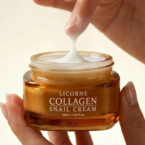 Licorne Collagen Snail Cream Kormesic Collagen Snail Face Cream Snail Hydrating Anti Wrinkle Cream Snail Collagen Cream Korean In Amber Gold Jar