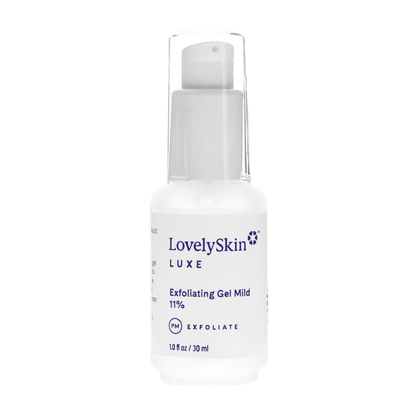 Lovelyskin Luxe Exfoliating Gel (11%) Facial Exfoliant With Dead Sea Minerals And Vitamin C Reduces Fine Lines Wrinkles And Enlarged Pores 1 Oz