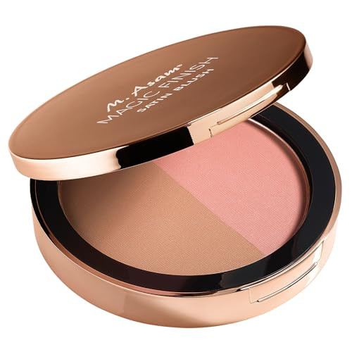 M. Asam Magic Finish Satin Blush Dark Honey & Nude Flush (0.14 Oz) Make-Up Powder Blush For A Fresh & Radiant Look With Hyaluronic Acid & Ultra-Fine Color Pigments For Fuller Looking Cheeks