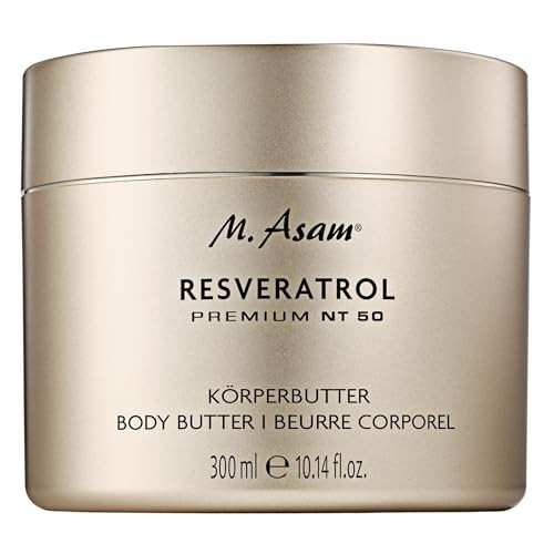 M. Asam Resveratrol Premium Nt50 Body Butter Anti-Aging Body Cream Strengthens The Skin S Protective Barrier - Moisturizer For A Firm & Smooth Appearance 10.1 Fl Oz