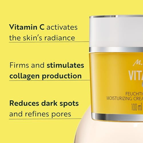 M. Asam Vitamin C Glow Moisturizing Cream (3.38 Fl Oz) - Face Moisturizer With Turmeric & Vitamin E Anti-Aging & Firming Protection & Youthful Glow