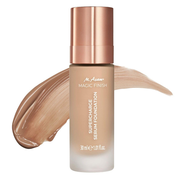 M. Asam Magic Finish Supercharge Serum Foundation Soft Ivory (1.01 Fl Oz) - Moisturizing Make Up & Firming Face Serum In One Anti-Aging Cc Cream With Optimal Coverage & Hyaluronic Acid