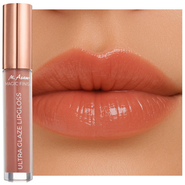 M. Asam Magic Finish Ultra Glaze Lipgloss Crispy Peanut - Plumping Lip Gloss For Supple Lips With Intensive Shine Lip Care With Hyaluronic Acid & Peptide Delicate Vanilla Aroma 0.13 Fl Oz