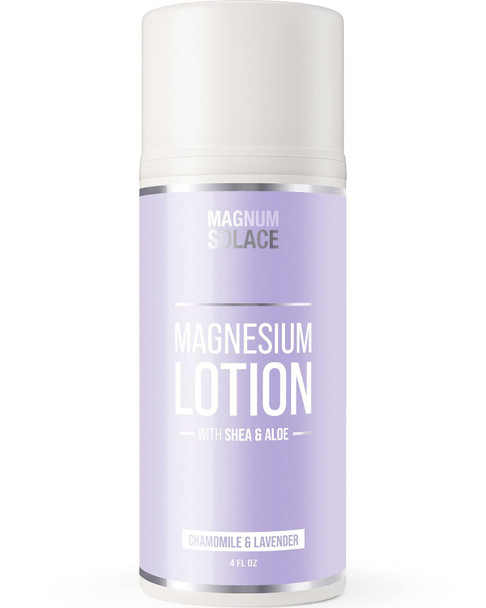 Magnum Solace Magnesium Lotion With Aloe & Shea Apply To Legs Alternative To Topical Magnesium Cream