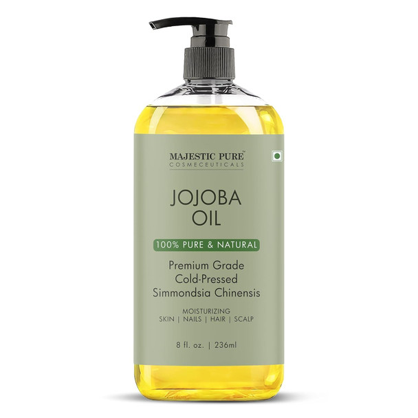 Majestic Pure Grapeseed Oil - 100% Pure & Natural - Premium Grade Cold-Pressed Hexane-Free Carrier Oil For Skin Hair And Body - Moisturizing Skin Hair And Scalp - 16 Fl Oz